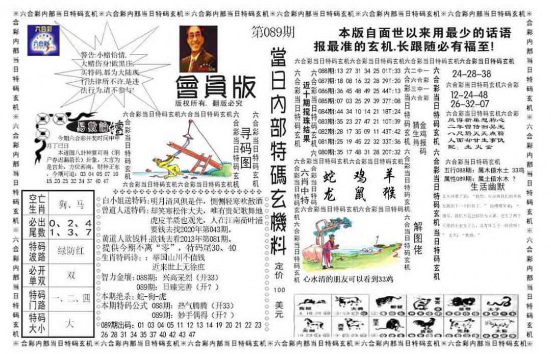 六合彩089期当日特码玄机报