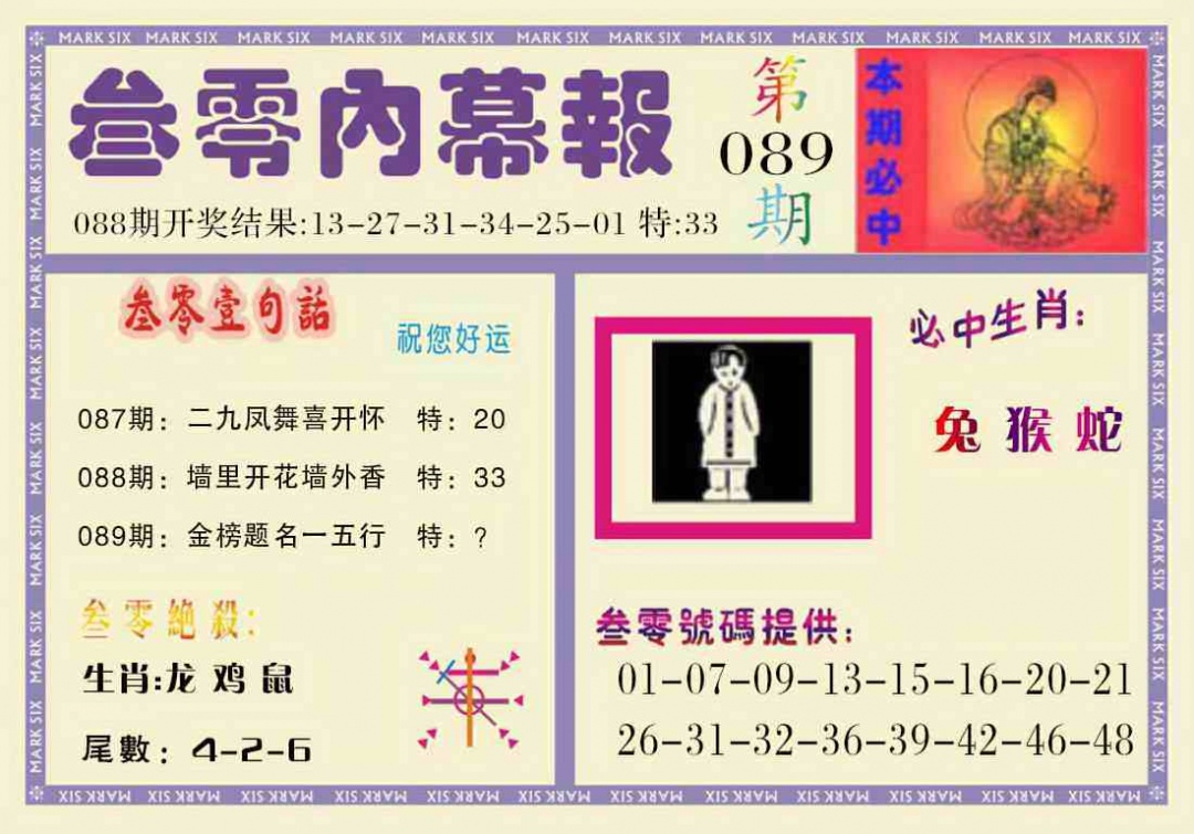 六合彩089期叁零内幕报