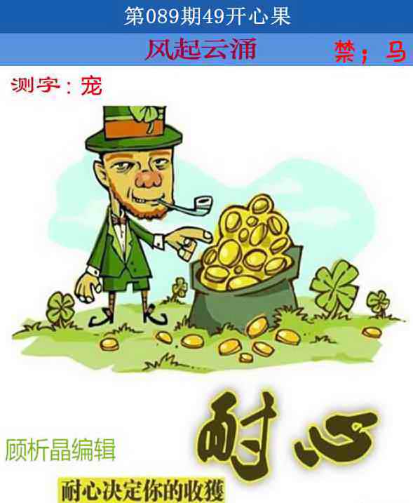 六合彩089期四九开心果