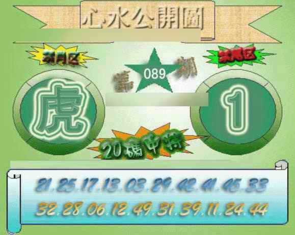 六合彩089期心水公开图