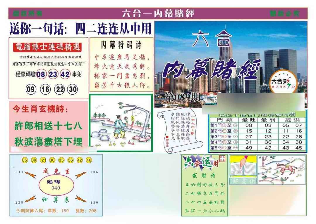 六合彩089期内幕赌经
