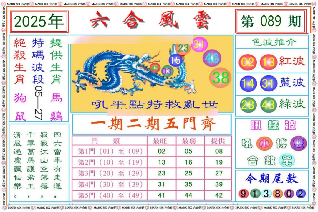 六合彩089期六合风云