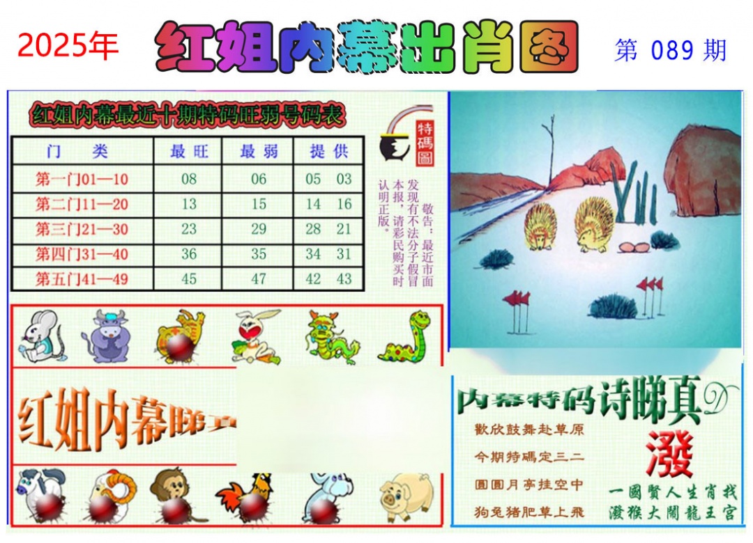 六合彩089期红姐内幕出肖