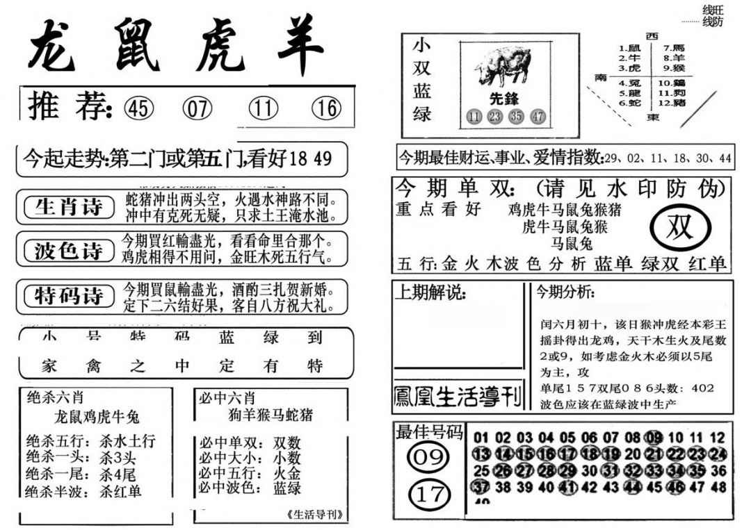 六合彩089期生活快报(新料)