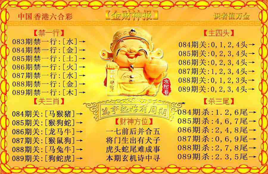 六合彩089期金财神