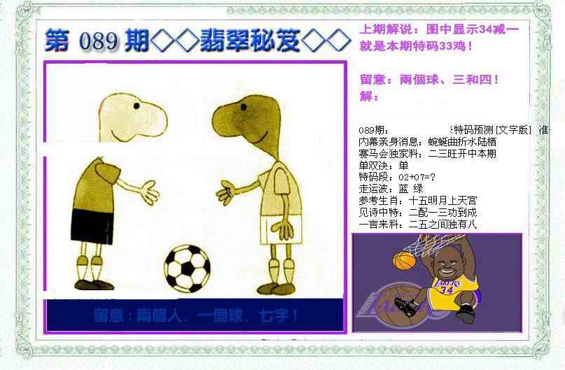 六合彩089期另翡翠秘笈(信封)