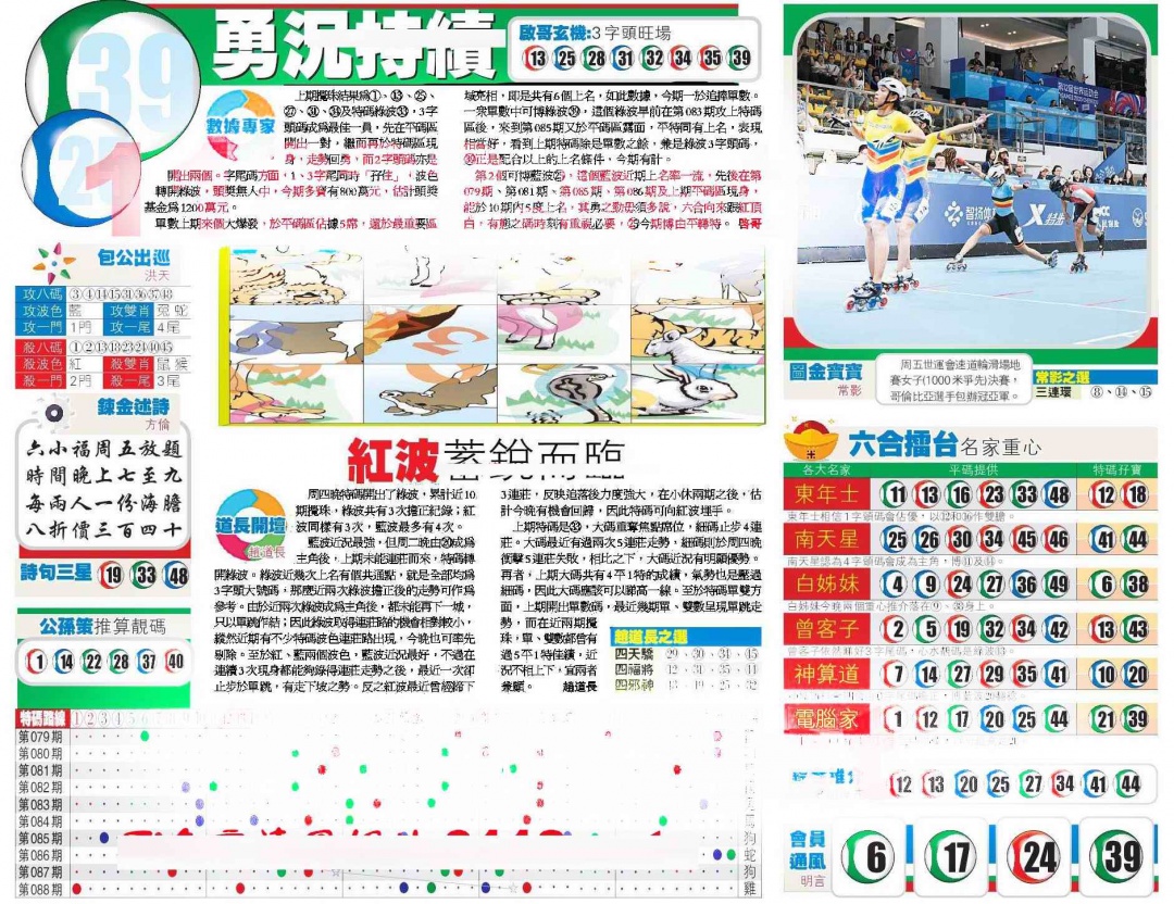 六合彩089期香港商报B