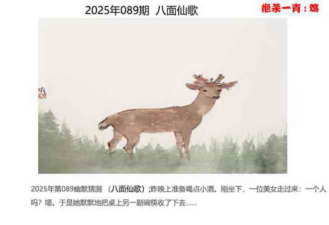 六合彩089期幽默猜测