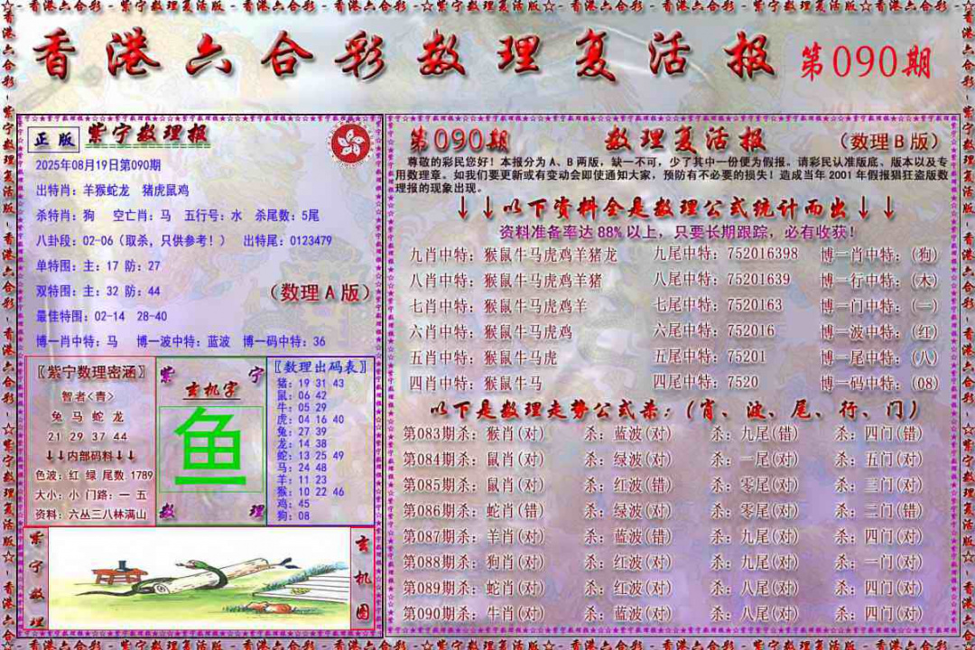 六合彩090期数理复活报