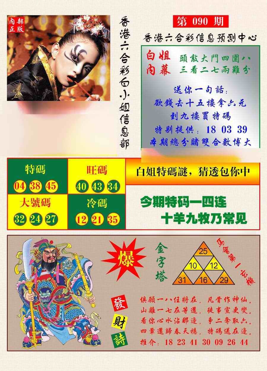 六合彩090期港彩内幕报