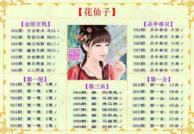 六合彩090期花仙子