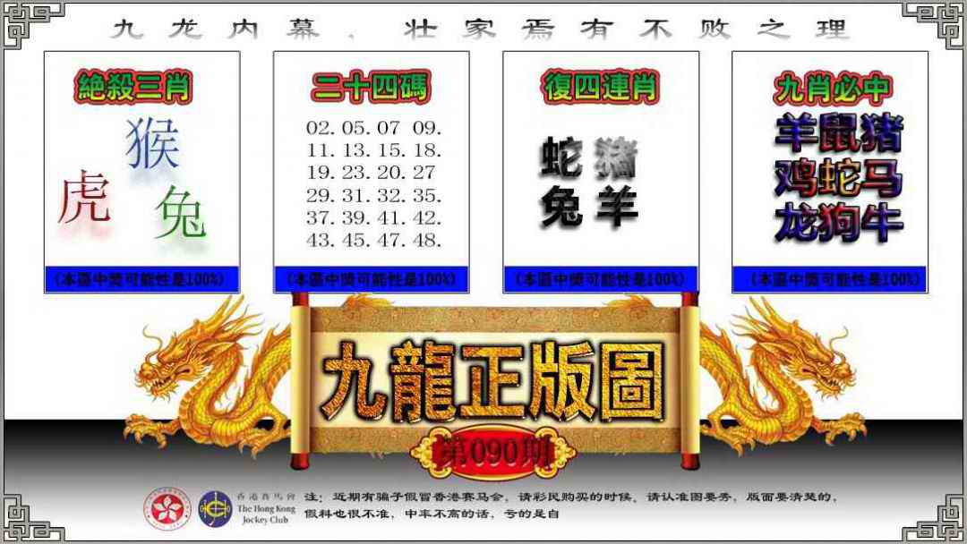 六合彩090期九龙正版图