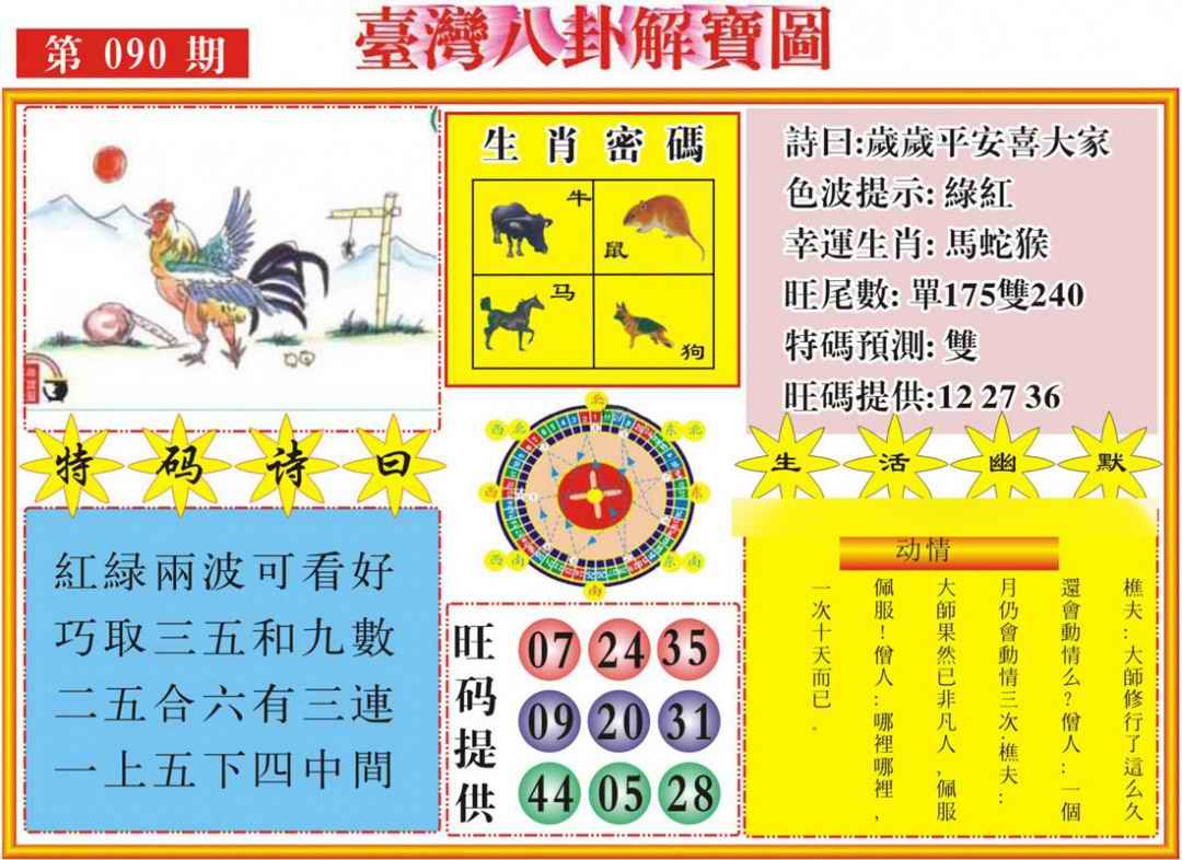 六合彩090期台湾八卦解宝图