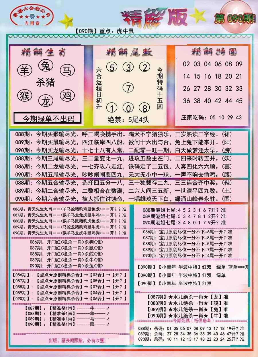 六合彩090期精解版-彩