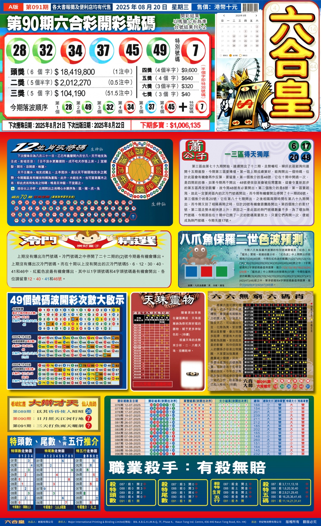 六合彩091期六合皇A