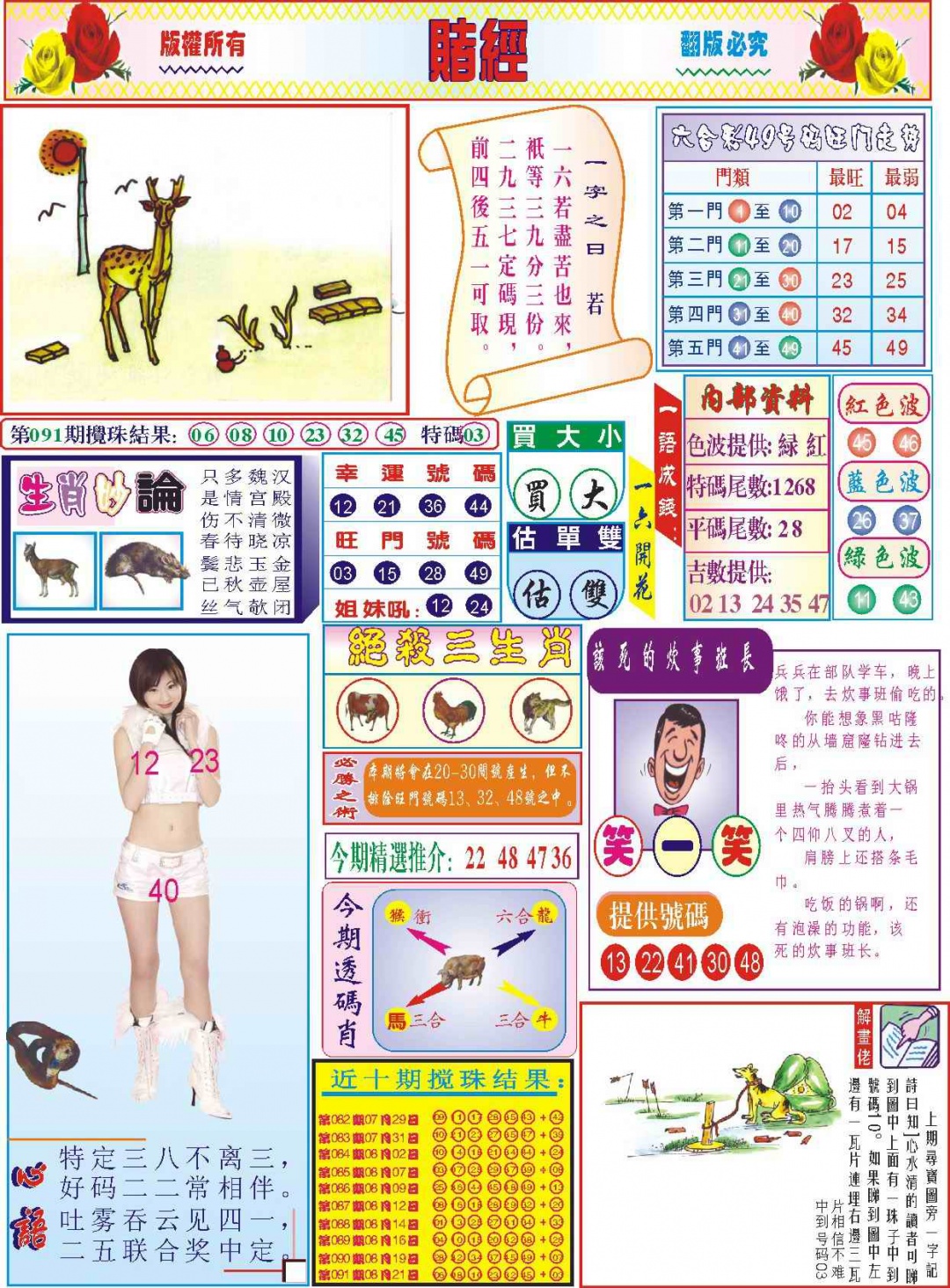 六合彩092期118赌经(新图)