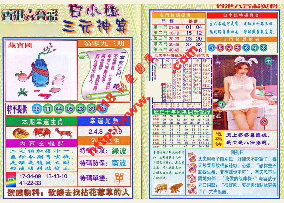 六合彩092期三元神算