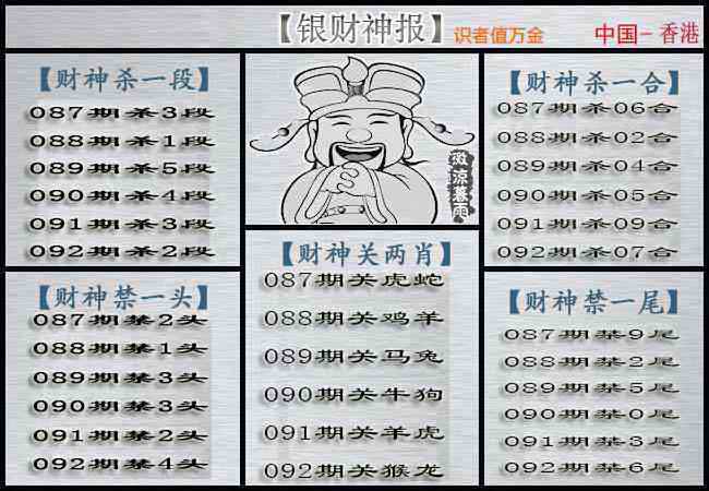六合彩092期银财神