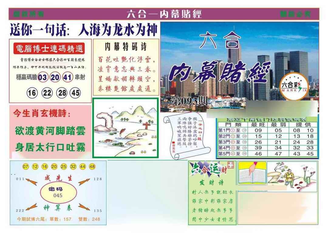 六合彩093期内幕赌经