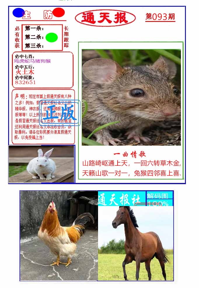 六合彩093期通天杀波图1