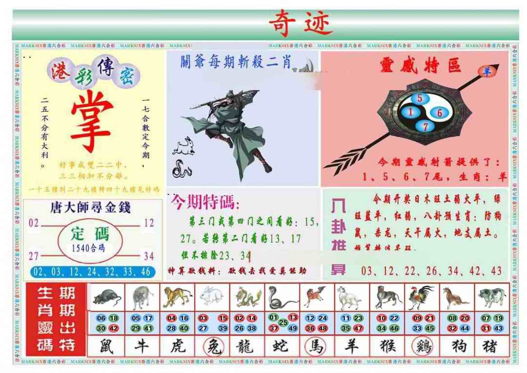 六合彩093期马经奇迹B(新图推荐)