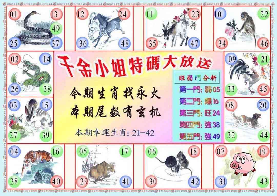 六合彩094期千金小姐B版