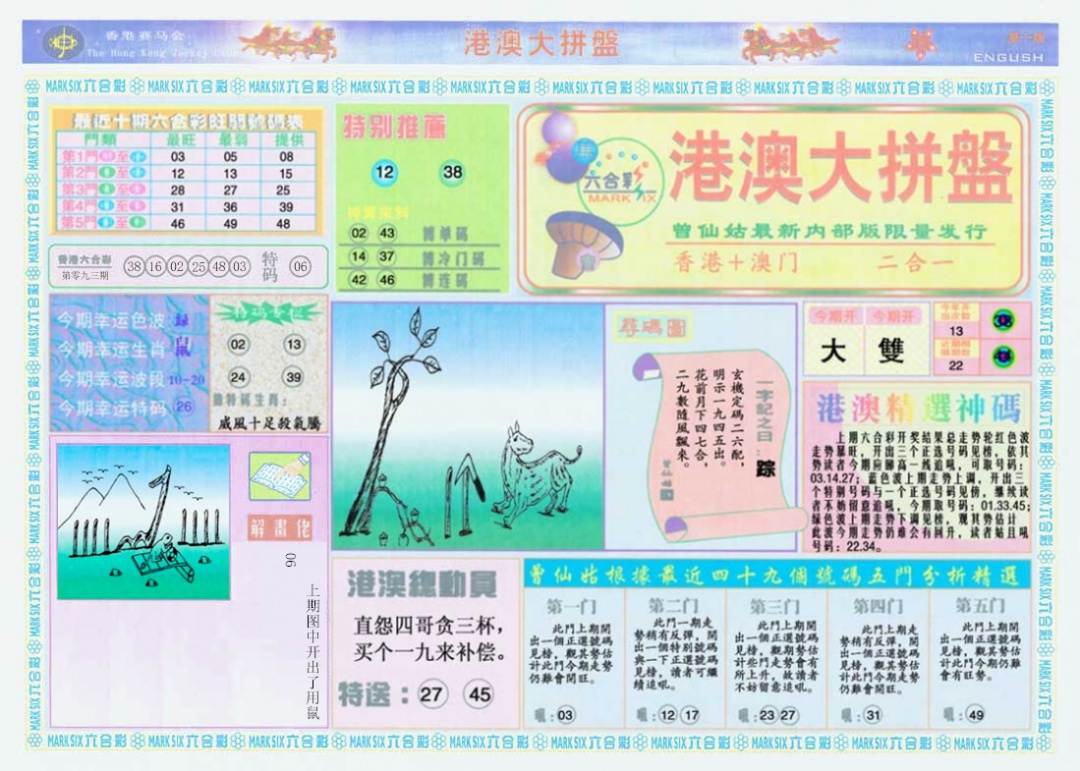 六合彩094期港澳大拼盘A