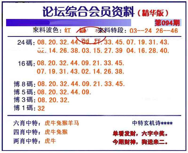 六合彩094期综合会员资料