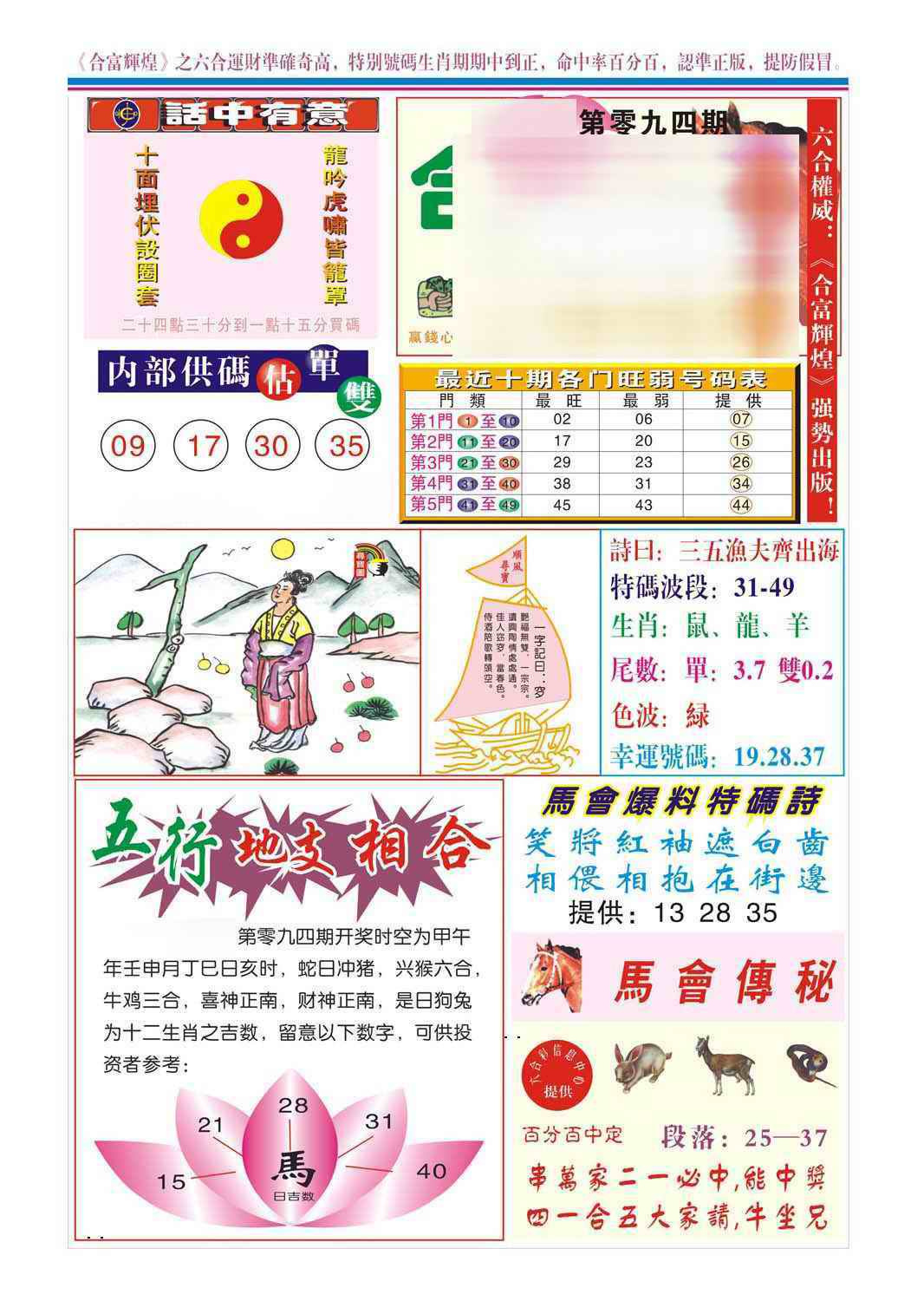 六合彩094期合富辉煌(新图)