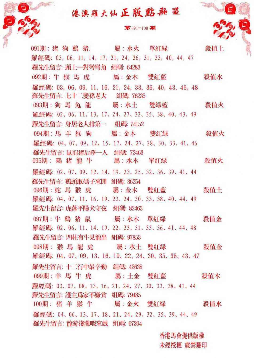 六合彩094期点歌单