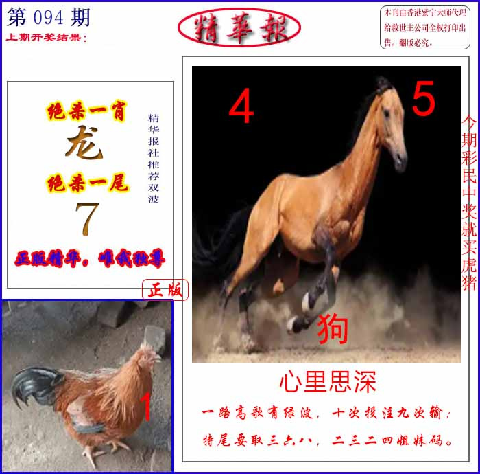 六合彩094期新精华报报