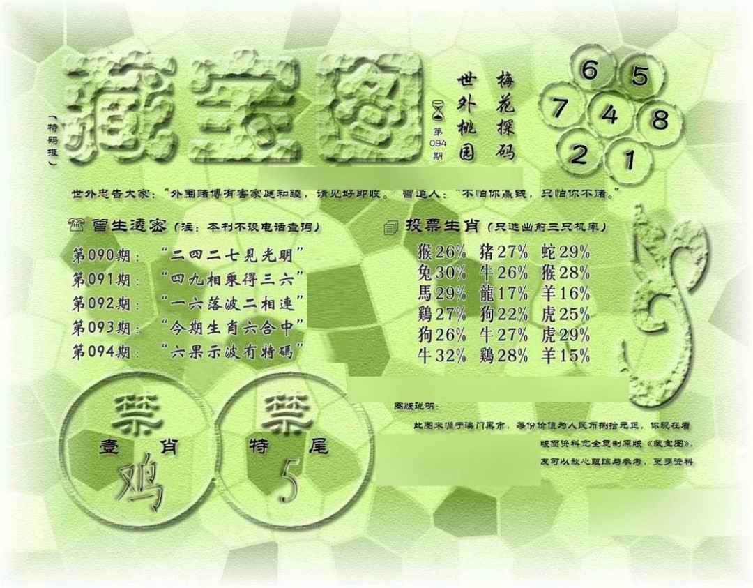 六合彩094期假老藏宝图