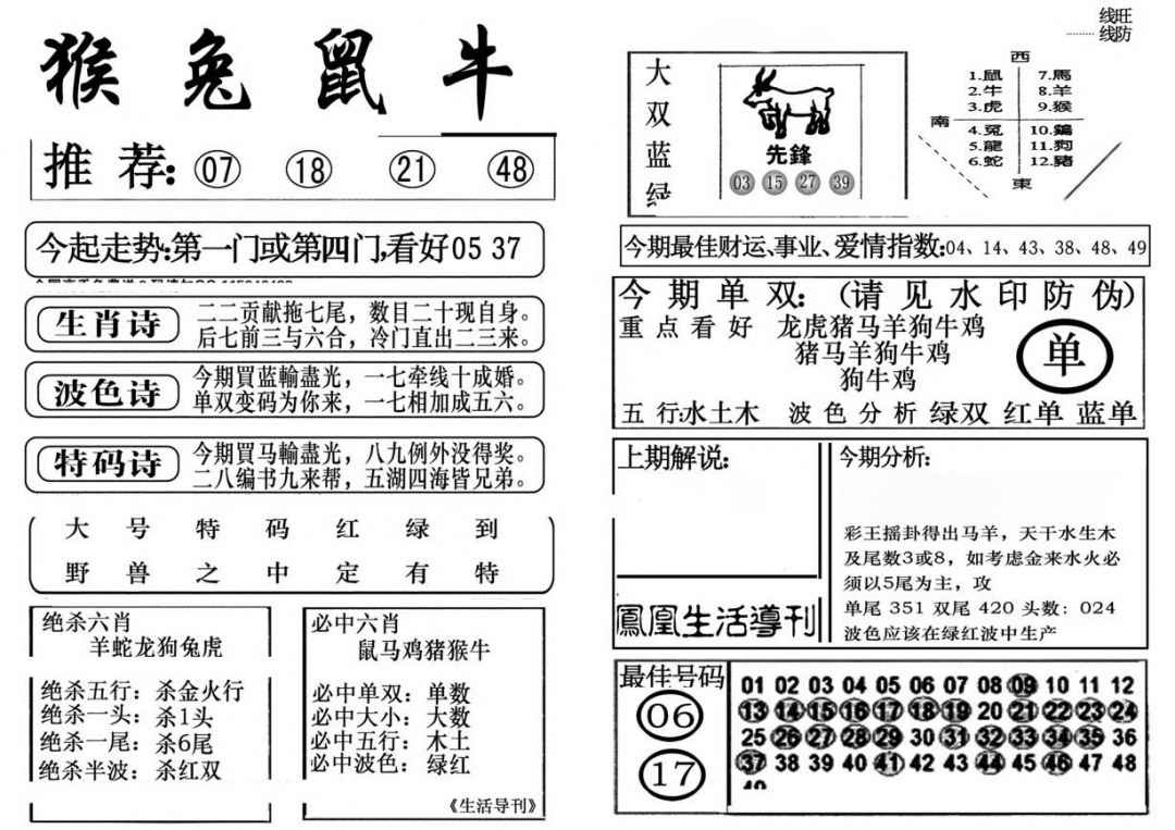 六合彩094期生活快报(新料)