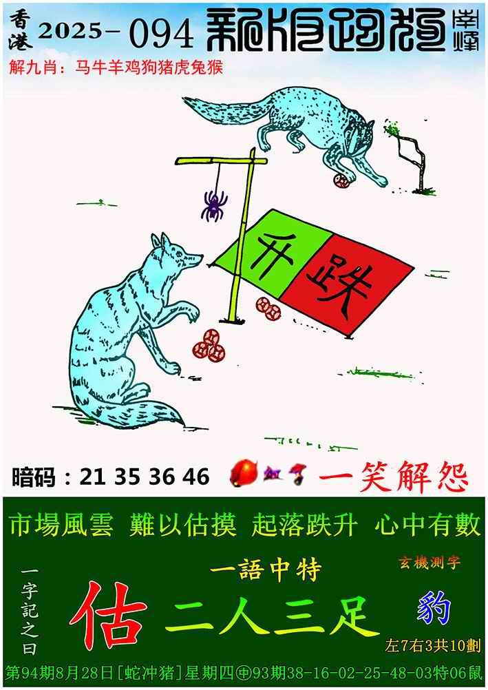六合彩094期新版跑狗图