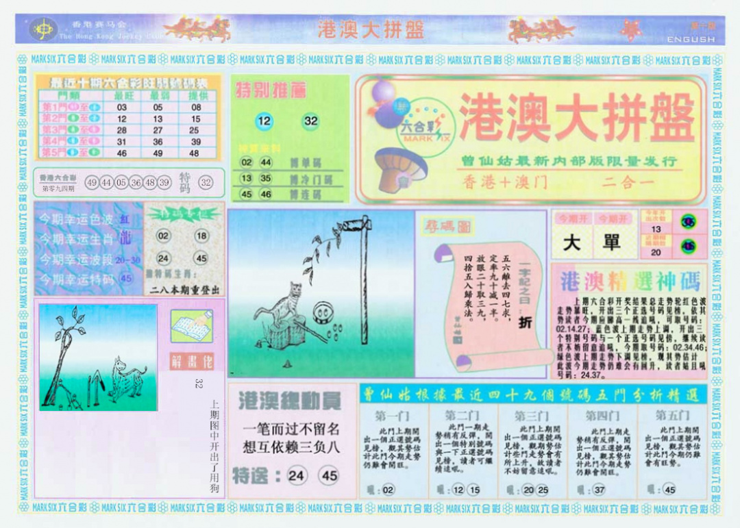六合彩095期港澳大拼盘A