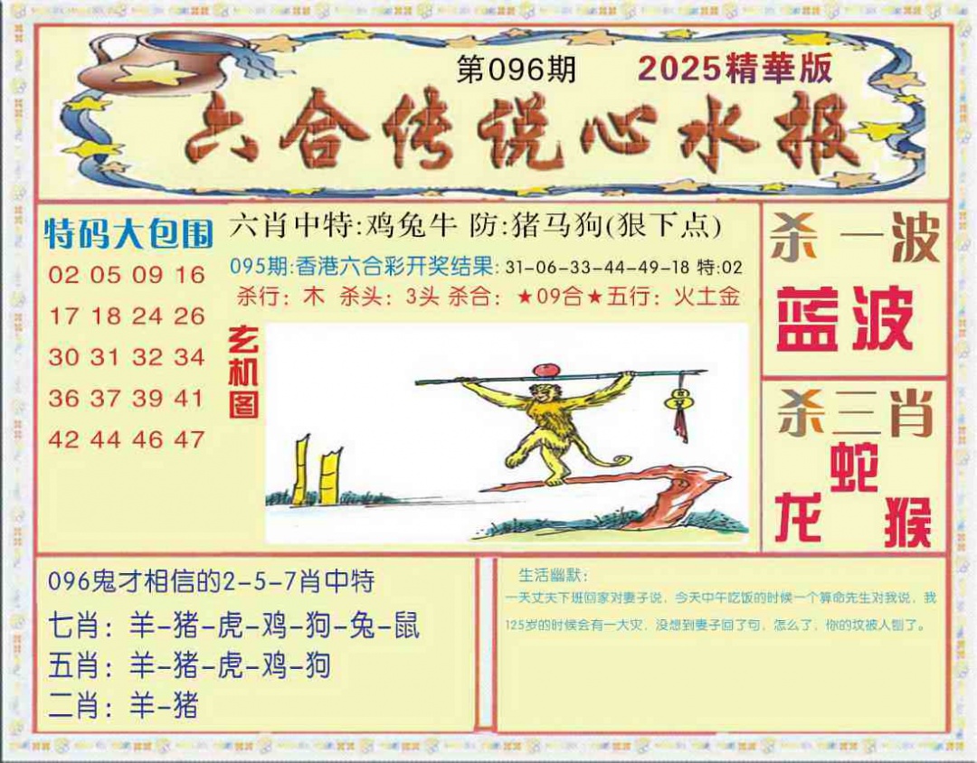 六合彩096期六合传说(心水版)