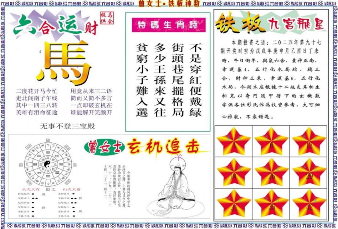 六合彩097期曾女士铁板神数B