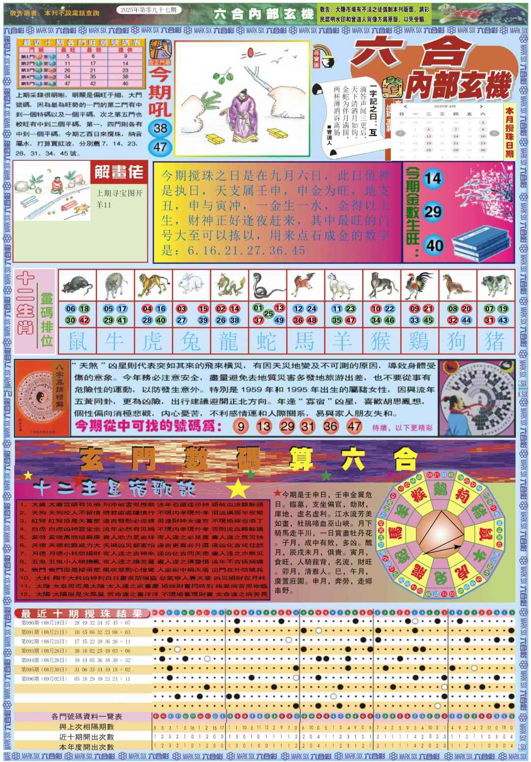 六合彩097期六合内部玄机A