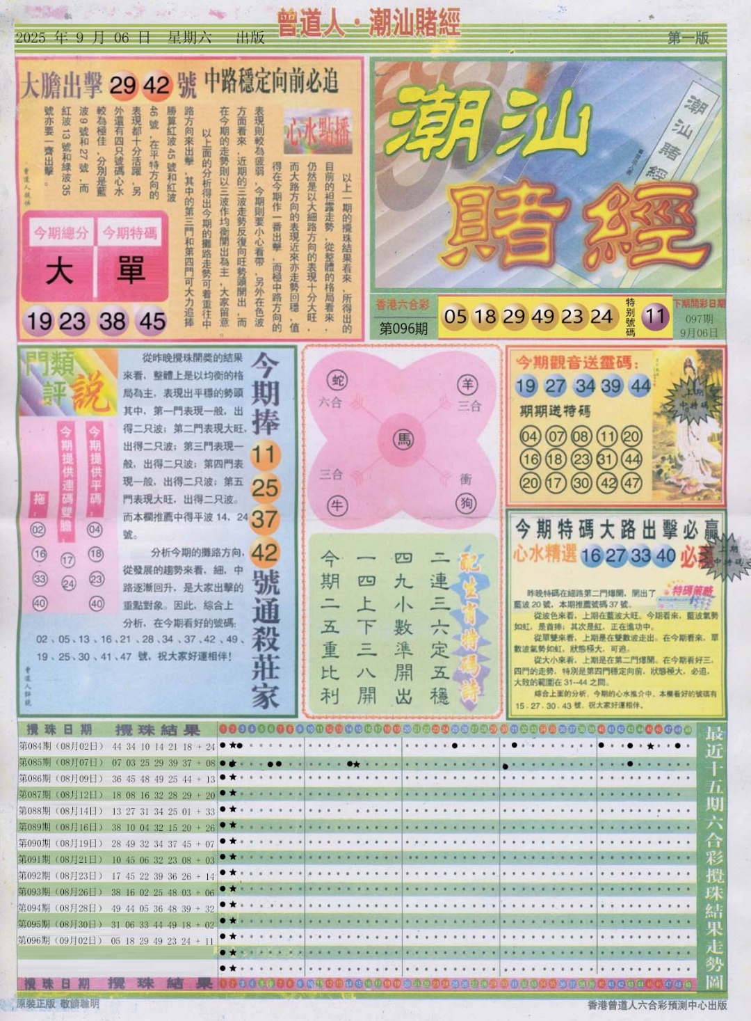 六合彩097期潮汕赌经A