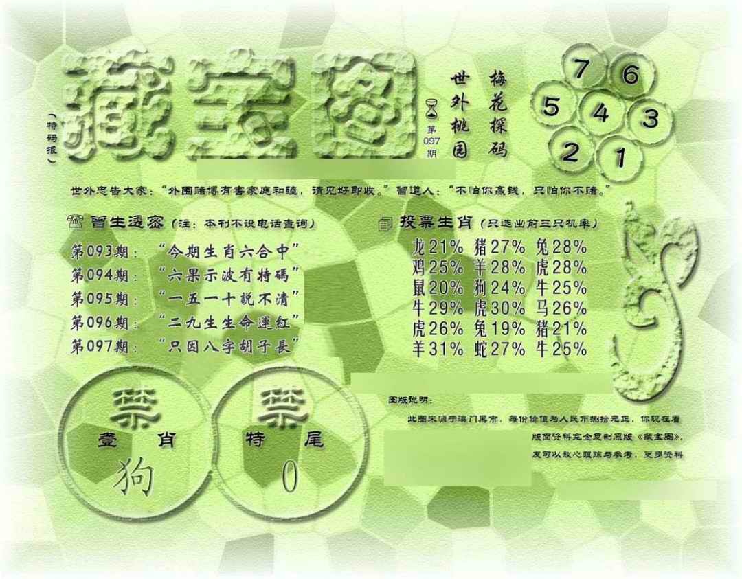 六合彩097期假老藏宝图