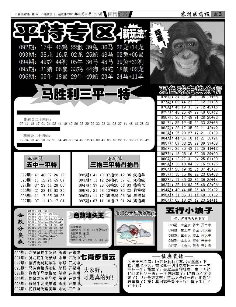 六合彩097期新粤彩(闲情好彩F)