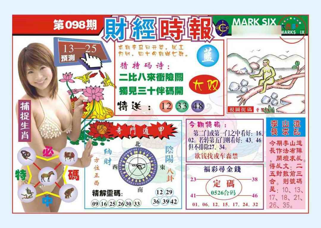 六合彩098期财经时报(新图)