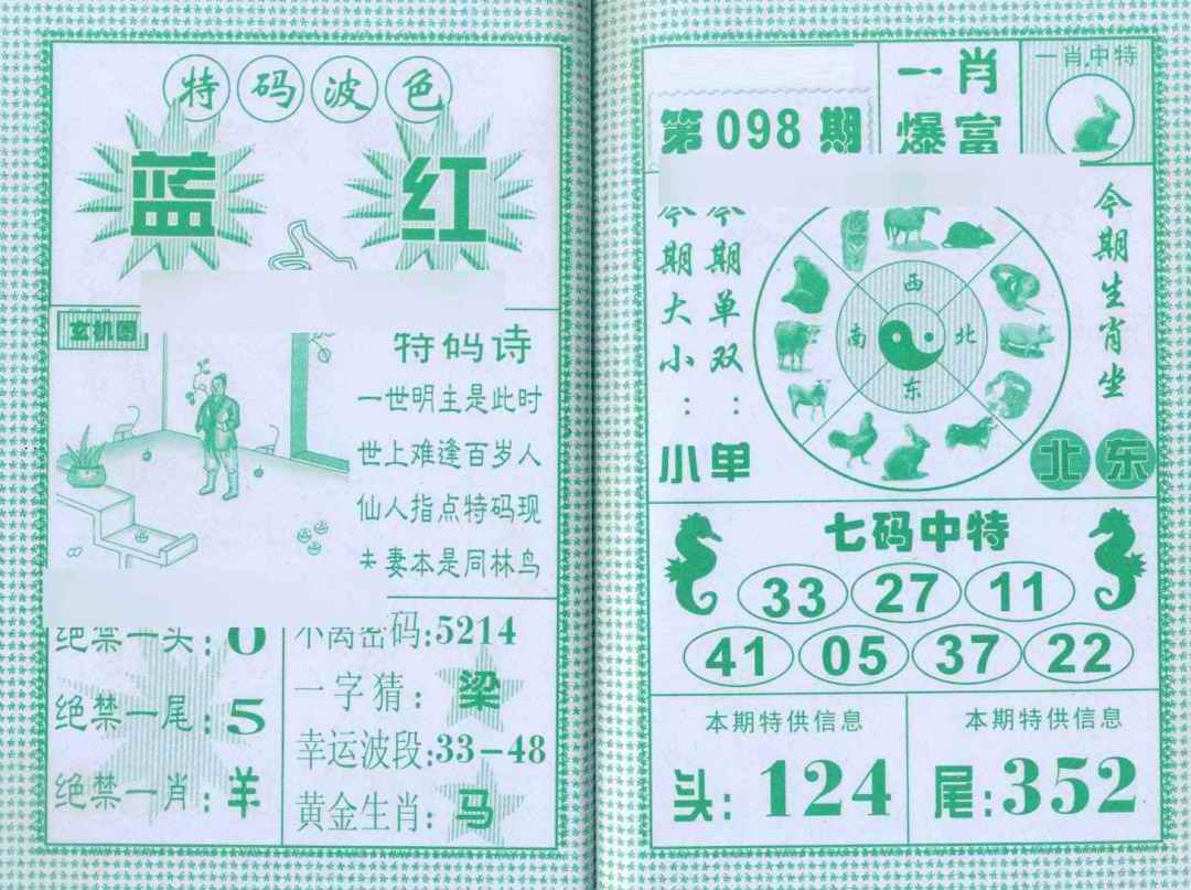 六合彩098期一肖爆富